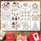 Christmas Stencils for Crafts Small Reusable Christmas Holiday Stencils(12 Christmas)6"L x 6"W